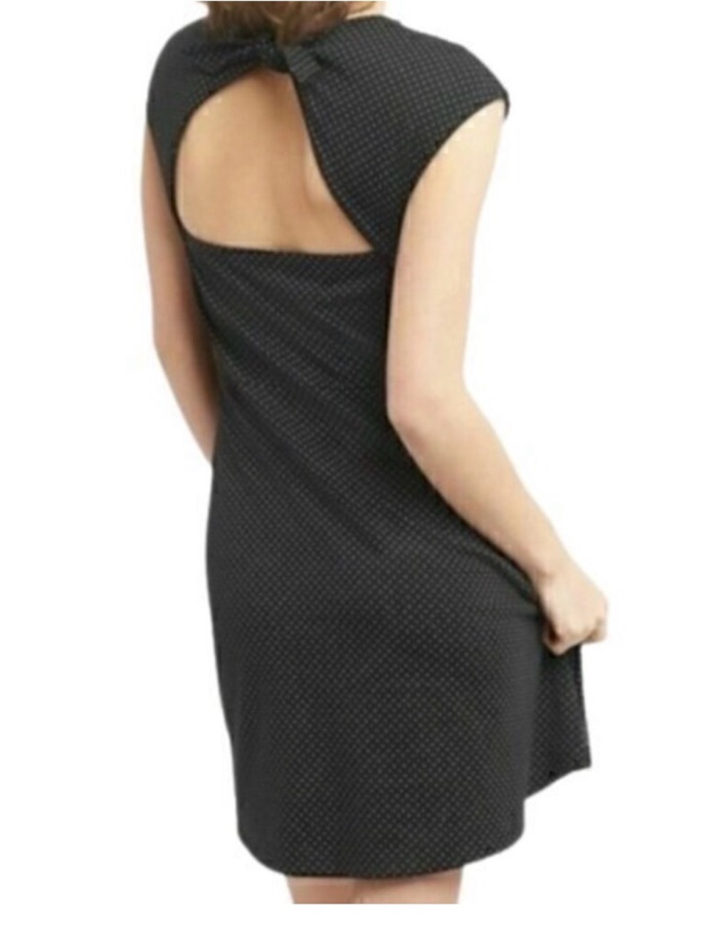 Gap Black and White Polka Dot Dress with open back